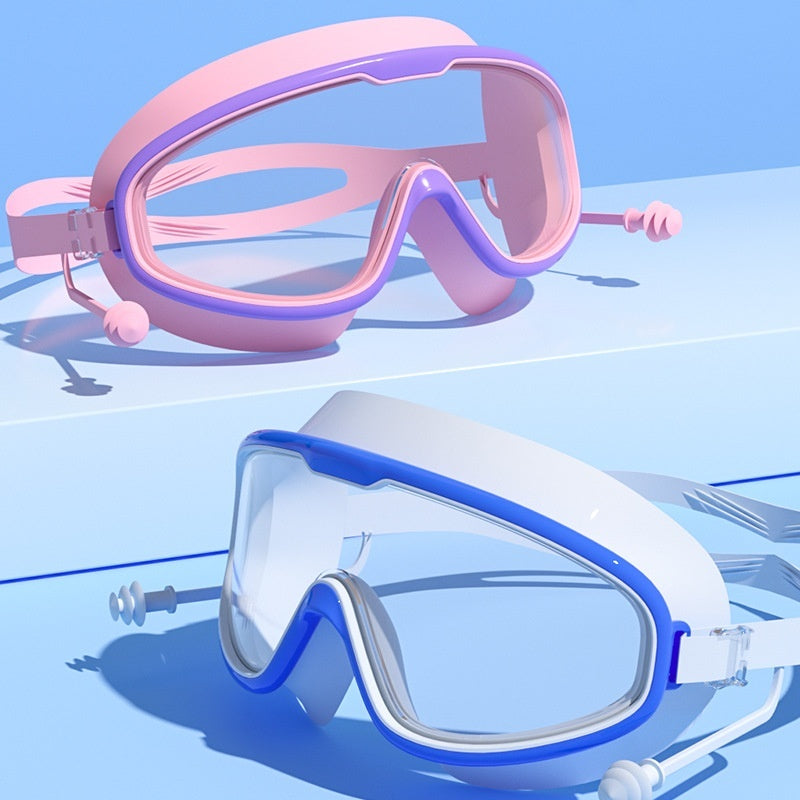 large frame waterproof and fogproof swimming goggles