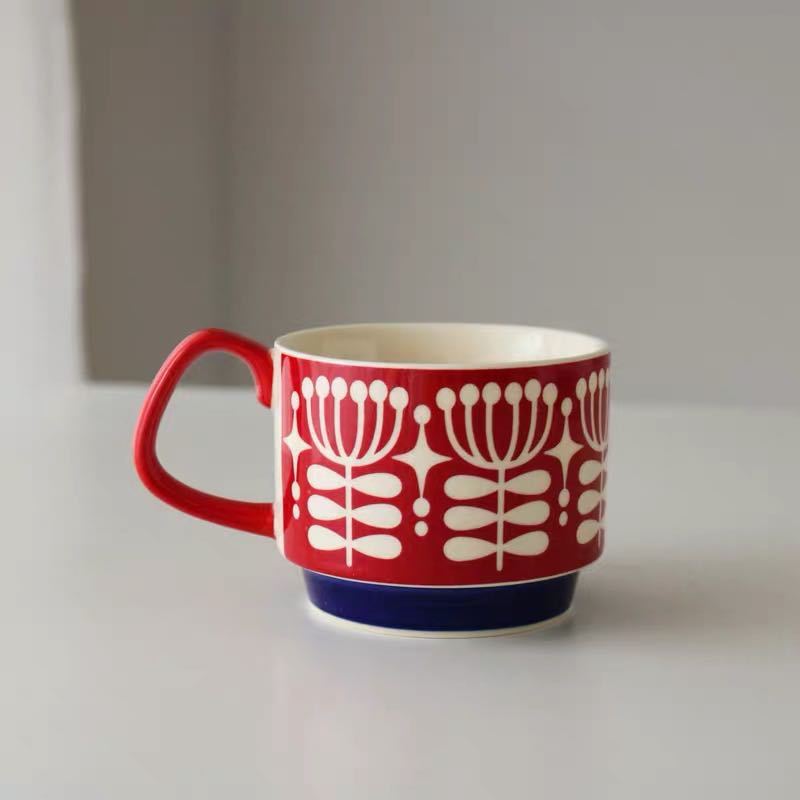 Ceramic colorful retro glaze coffee cup
