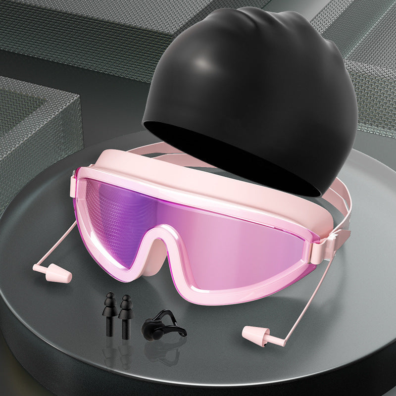 Adult Swimming Goggles For Men And Women With Earplugs In One