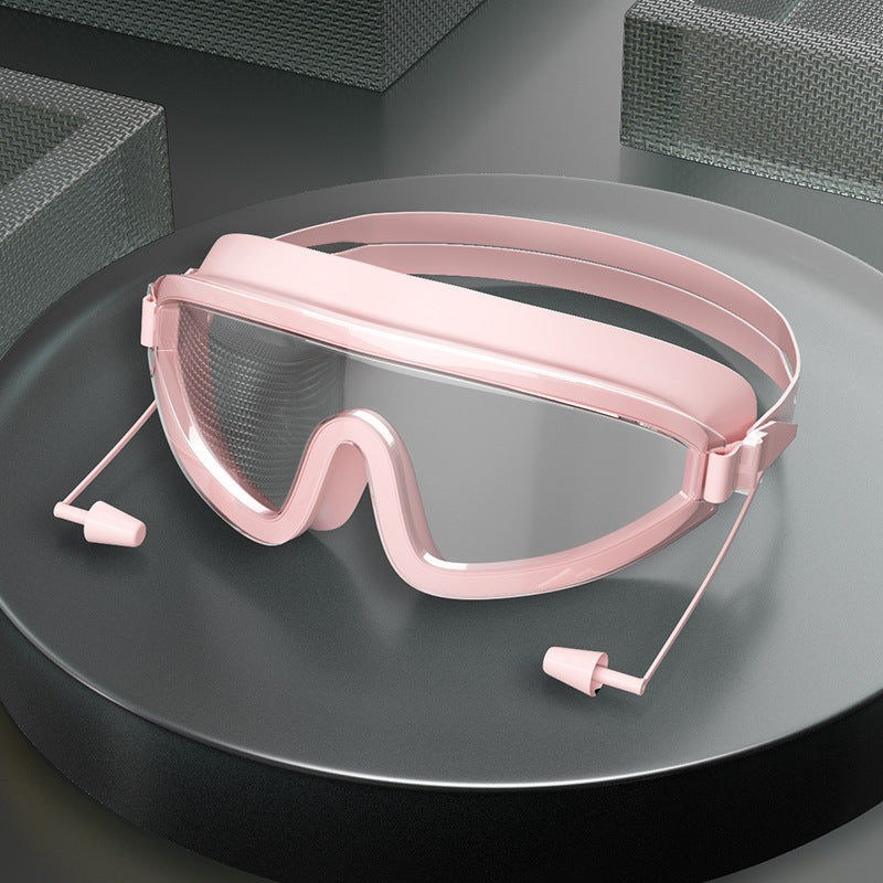 Adult Swimming Goggles For Men And Women With Earplugs In One