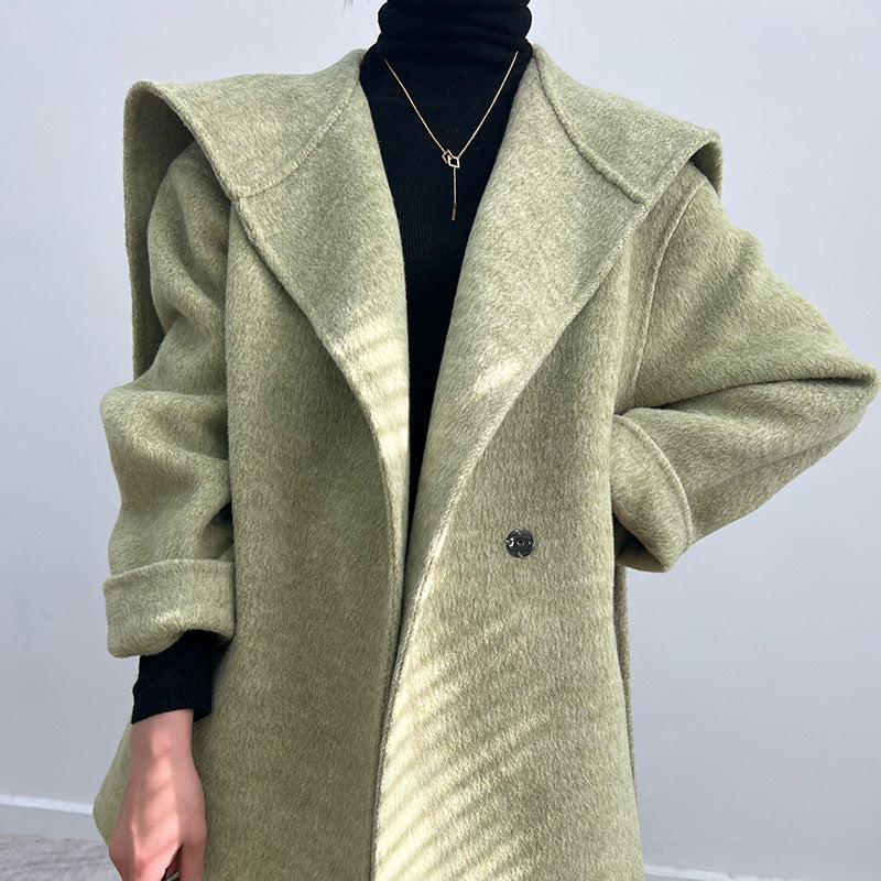 Thickened alpaca coat