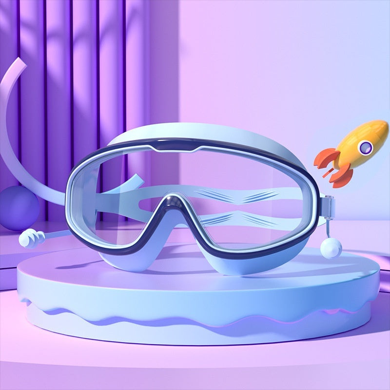 large frame waterproof and fogproof swimming goggles