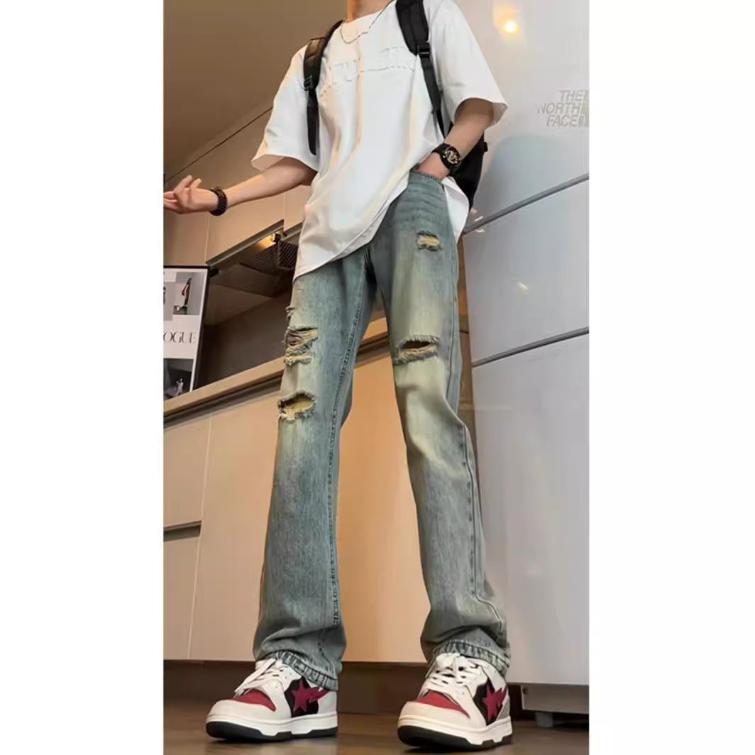 vintage loose ripped jeans