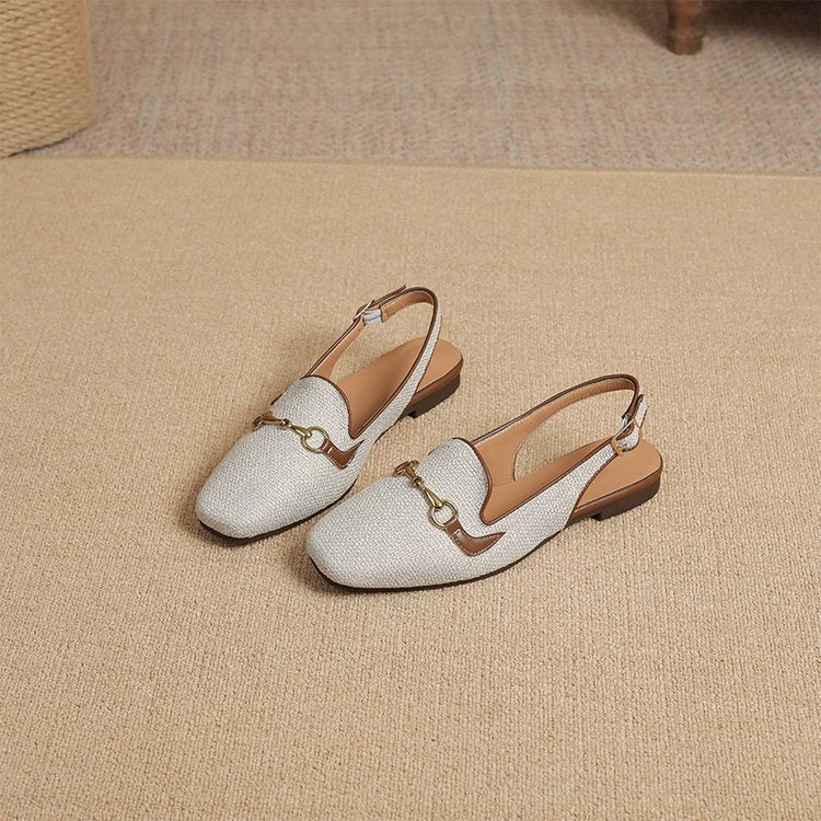 Women's Fashion Closed Toe Casual Metal Chain Sandals