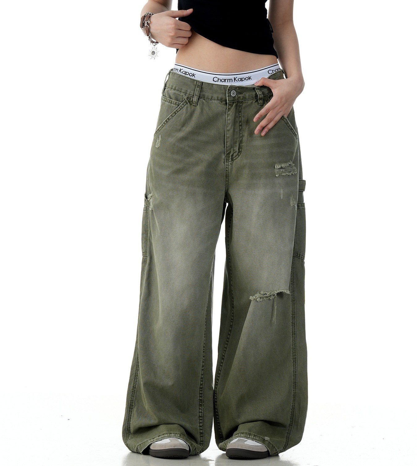 Retro Tattered Jeans Jeans