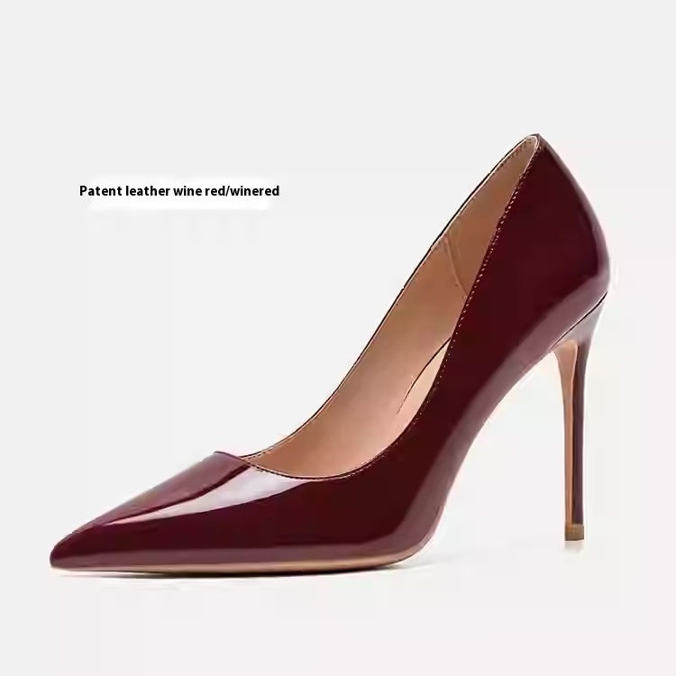women's genuine leather stiletto heels
