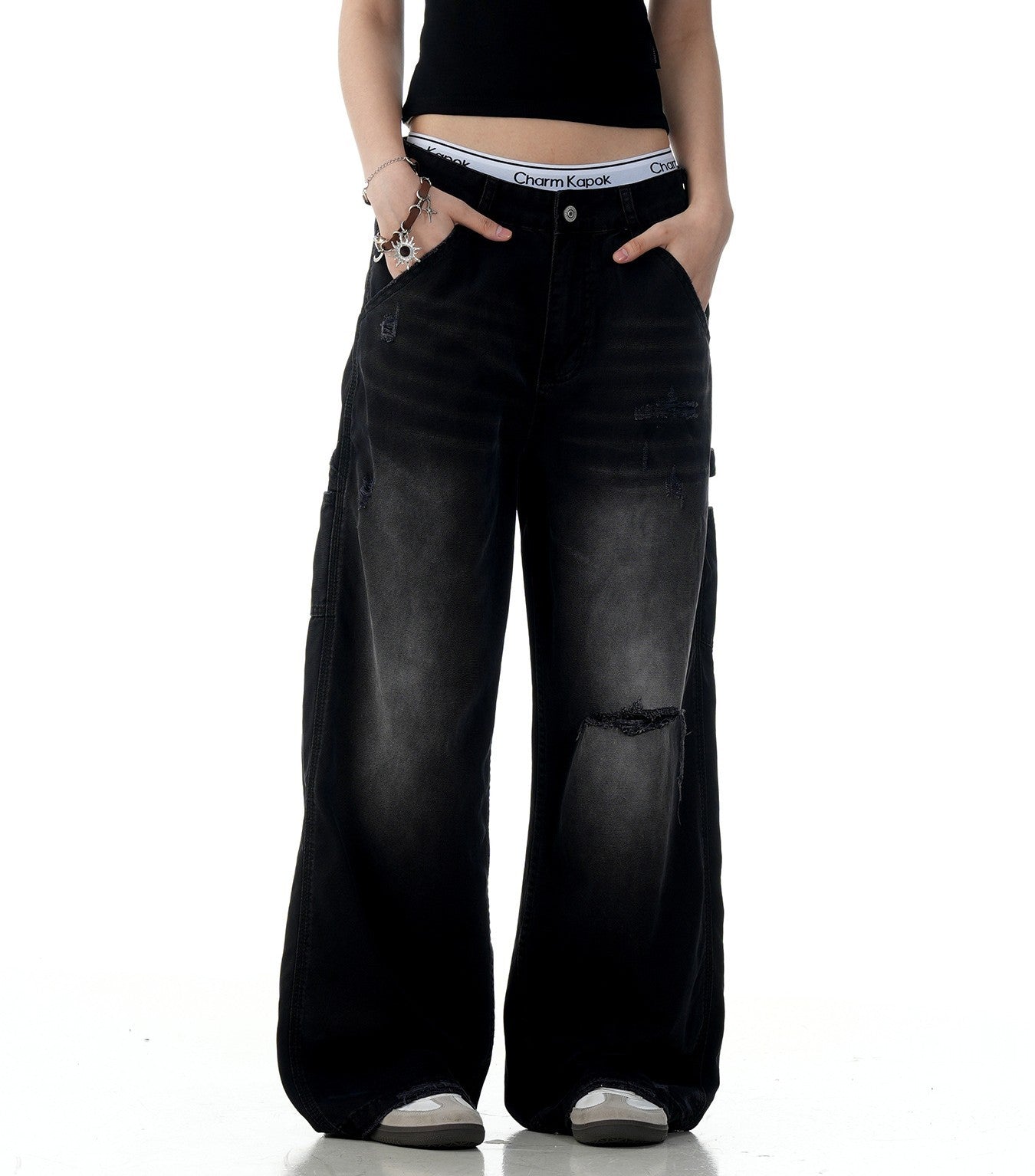 Retro Tattered Jeans Jeans
