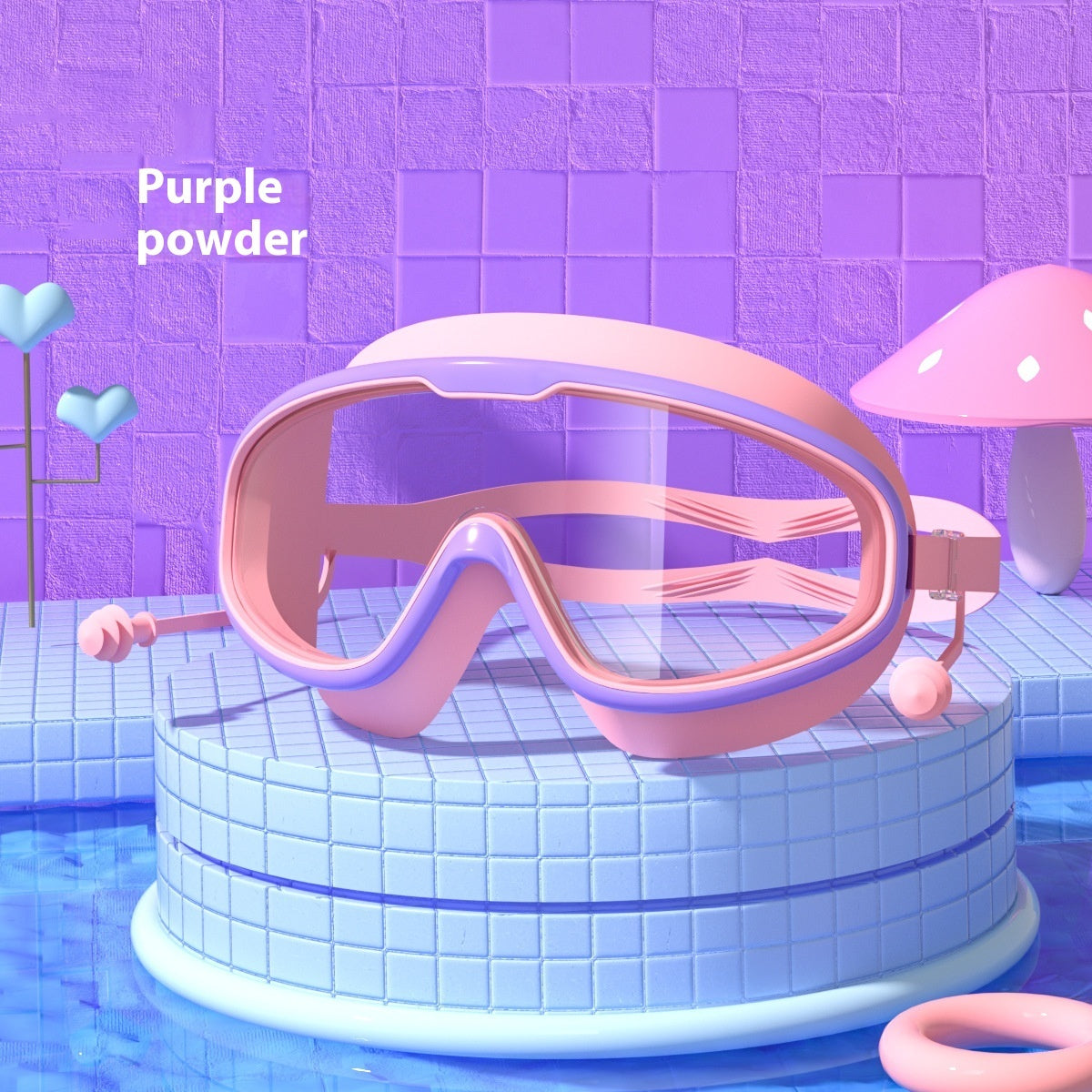 large frame waterproof and fogproof swimming goggles