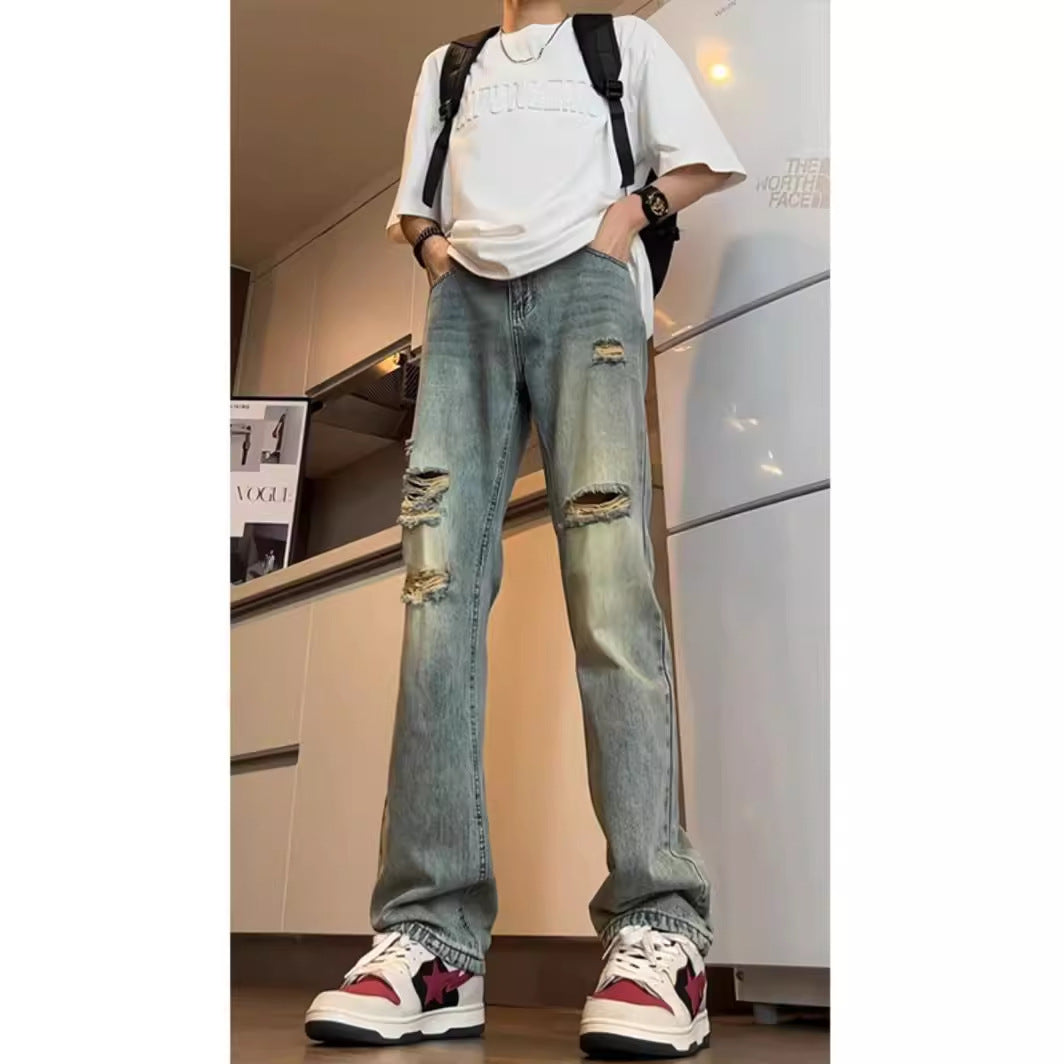 vintage loose ripped jeans