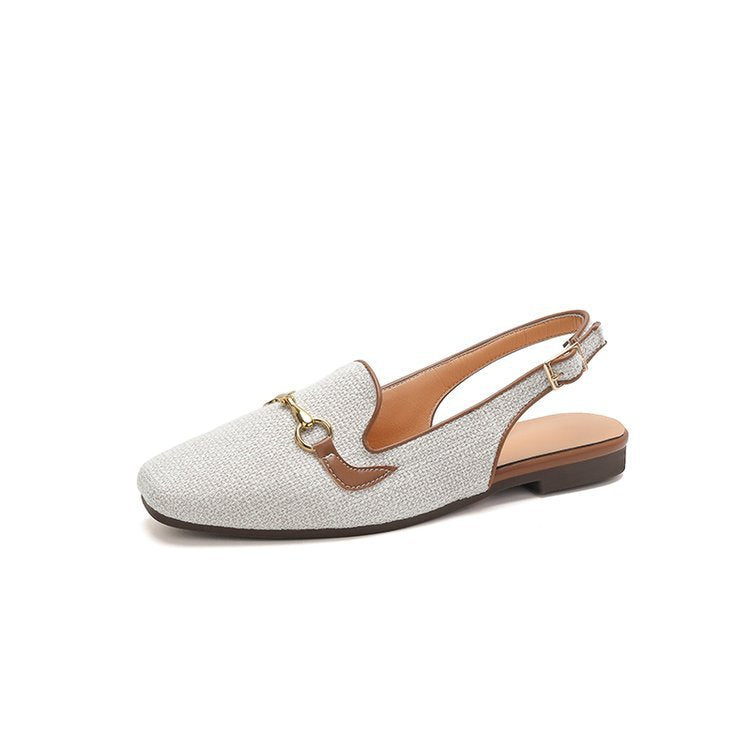 Women's Fashion Closed Toe Casual Metal Chain Sandals
