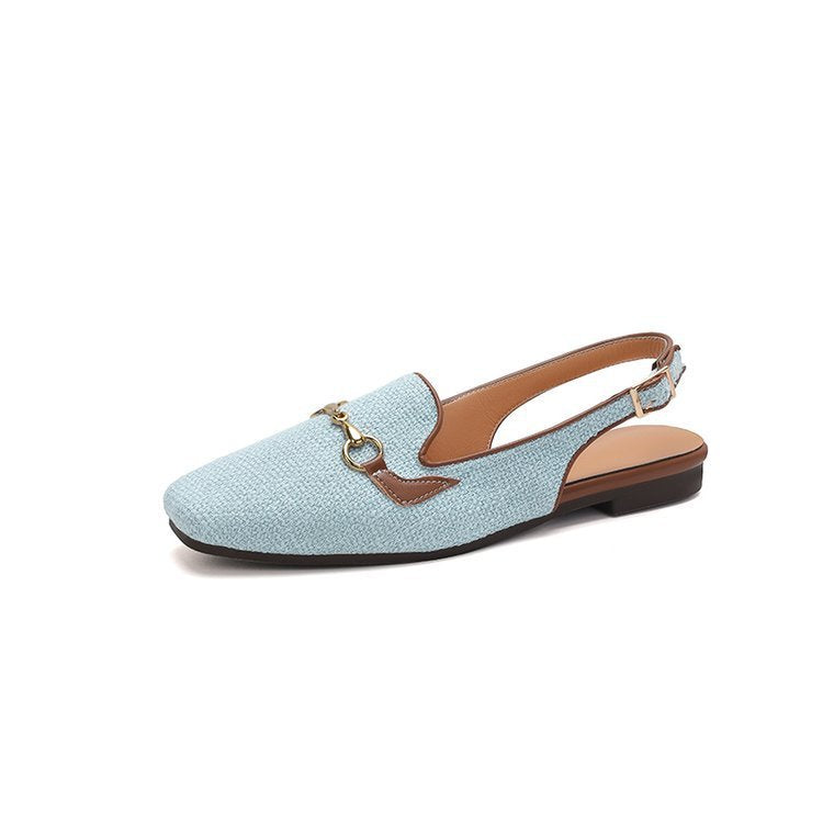 Women's Fashion Closed Toe Casual Metal Chain Sandals