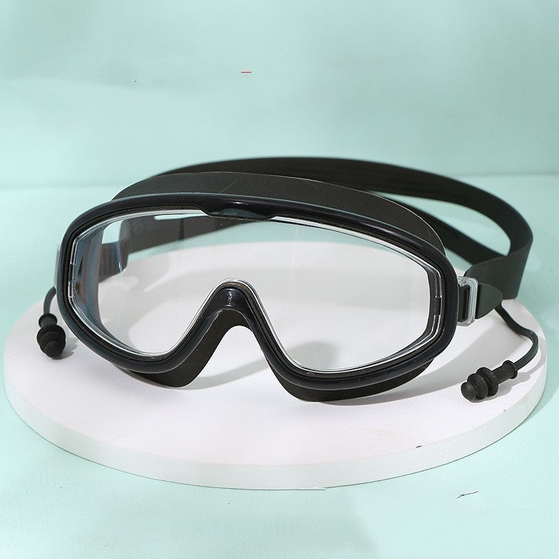 large frame waterproof and fogproof high definition swimming goggles