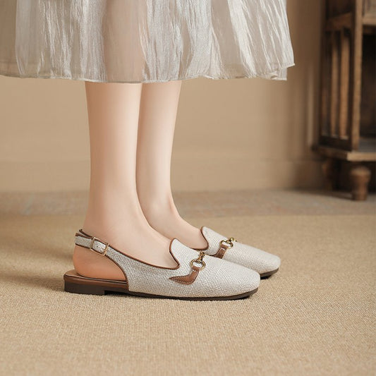 Women's Fashion Closed Toe Casual Metal Chain Sandals