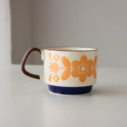 Ceramic colorful retro glaze coffee cup
