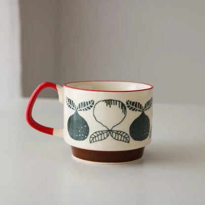Ceramic colorful retro glaze coffee cup