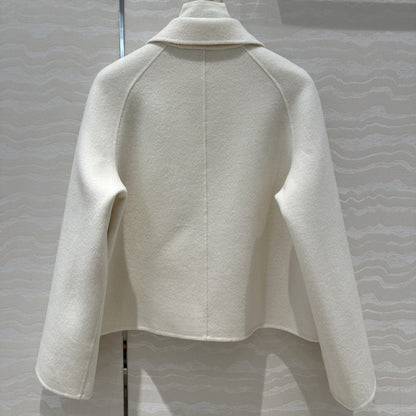 Lapel cashmere coat