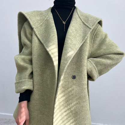 Thickened alpaca coat