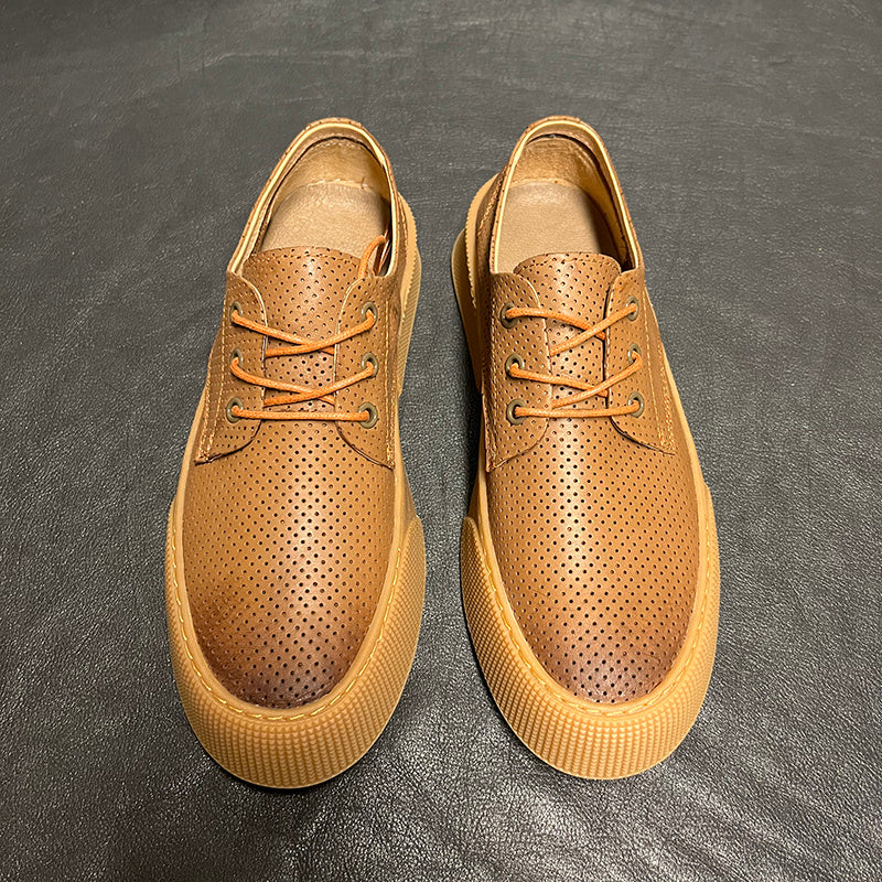 Breathable and comfortable casual soft leather shoes