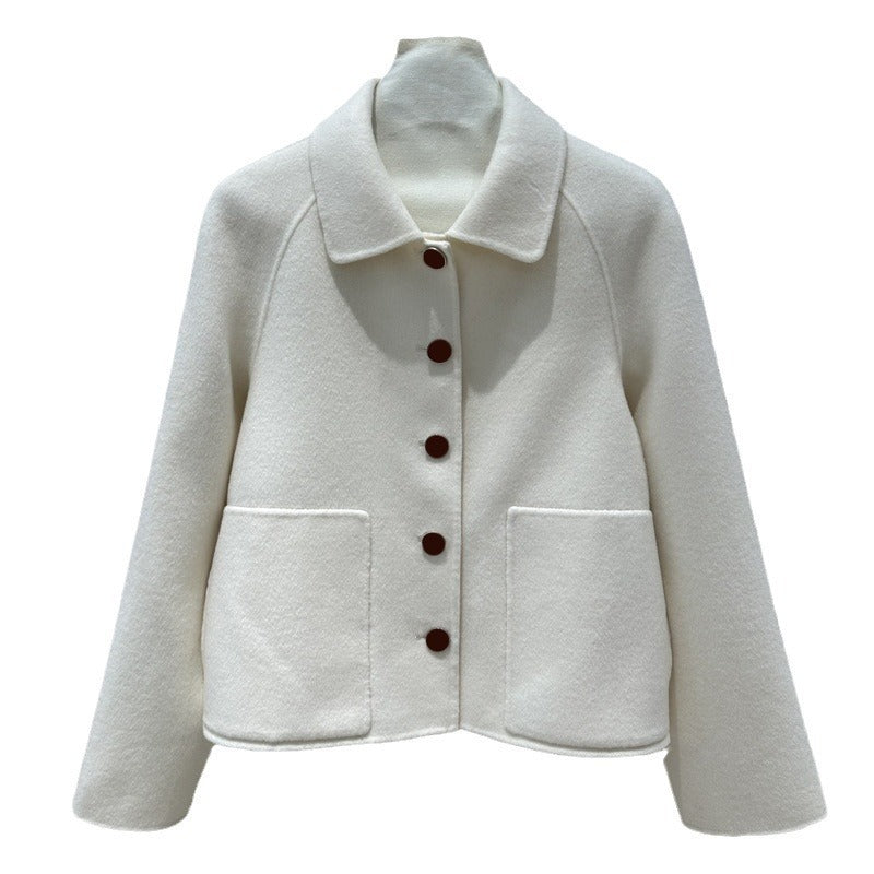 Lapel cashmere coat
