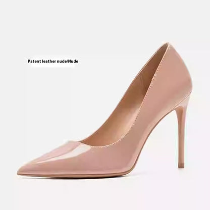 women's genuine leather stiletto heels