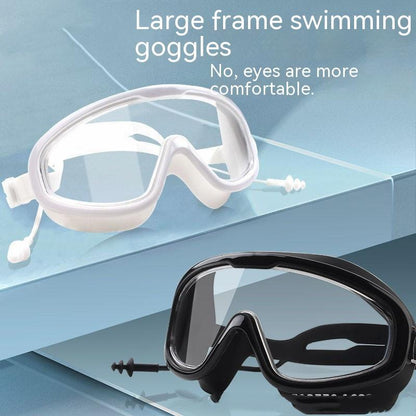 large frame waterproof and fogproof high definition swimming goggles