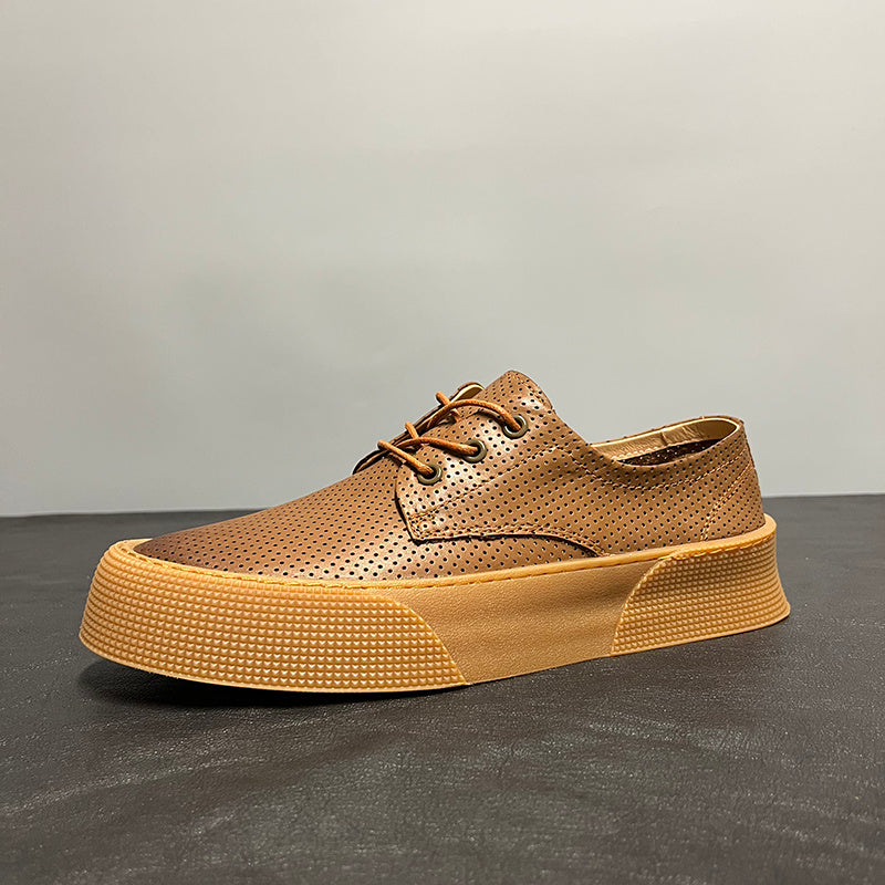 Breathable and comfortable casual soft leather shoes