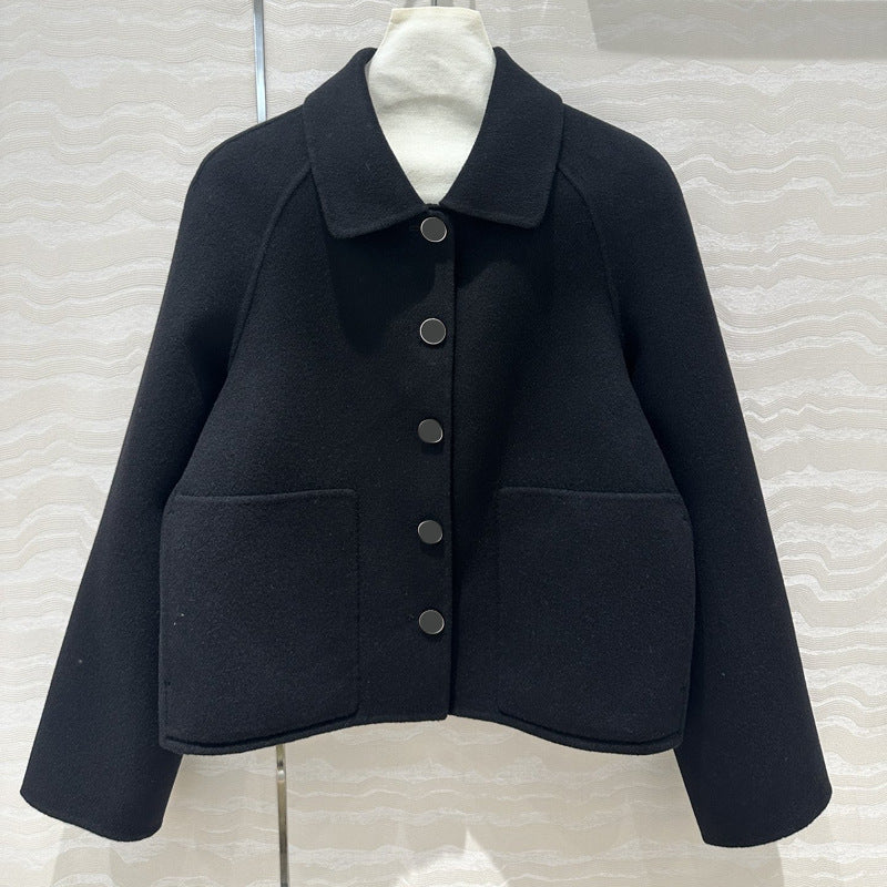 Lapel cashmere coat