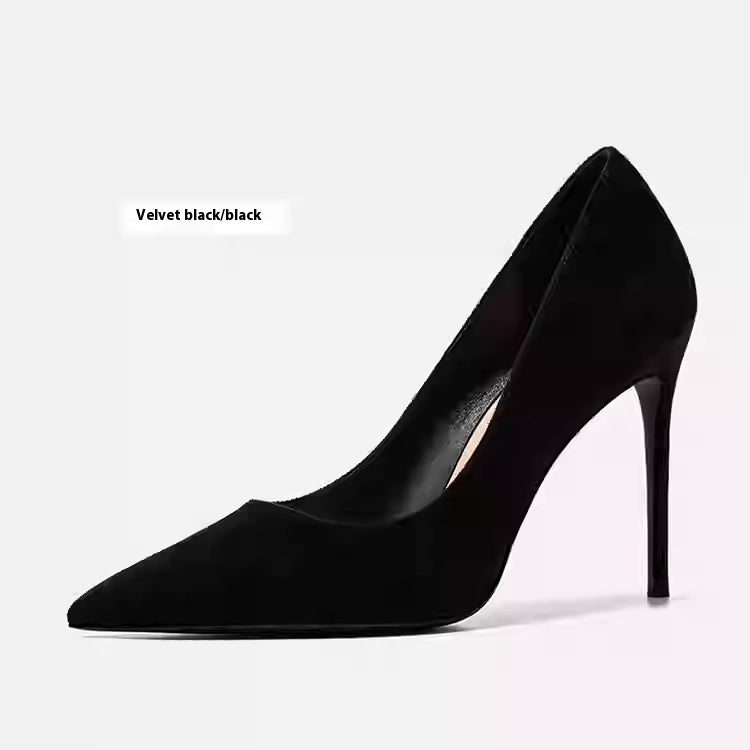 women's genuine leather stiletto heels