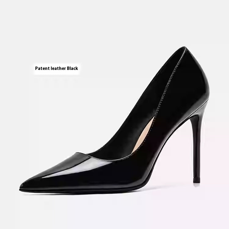 women's genuine leather stiletto heels