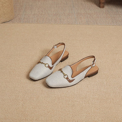 Women's Fashion Closed Toe Casual Metal Chain Sandals