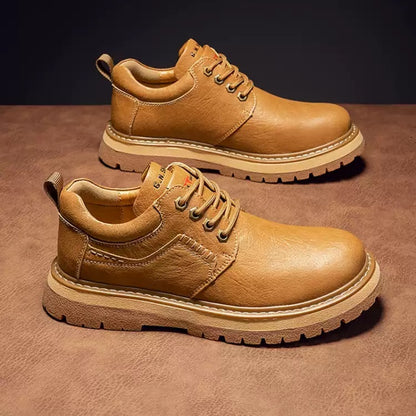 Spring and autumn retro casual men's leather shoes
