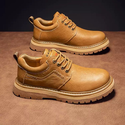 Spring and autumn retro casual men's leather shoes