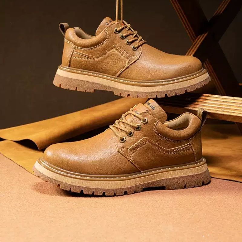 Spring and autumn retro casual men's leather shoes