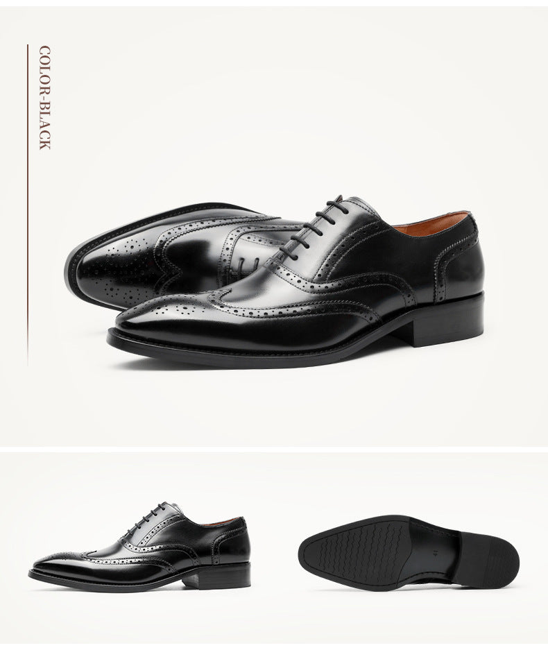 men's business formal leather shoes pointed toe casual