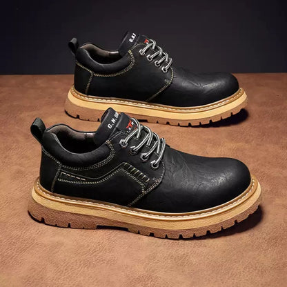 Spring and autumn retro casual men's leather shoes
