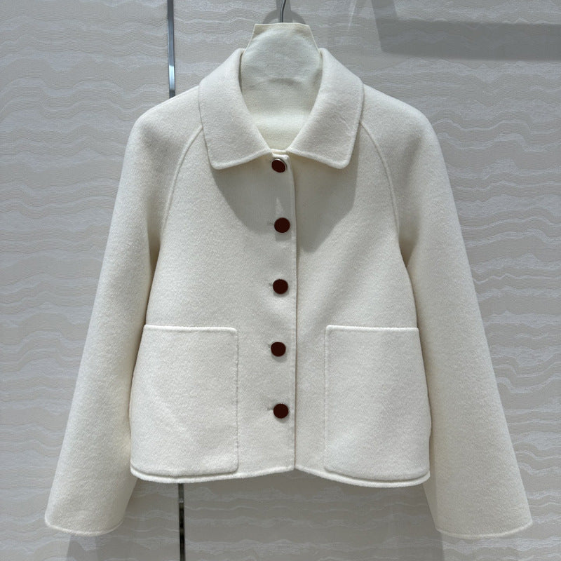 Lapel cashmere coat