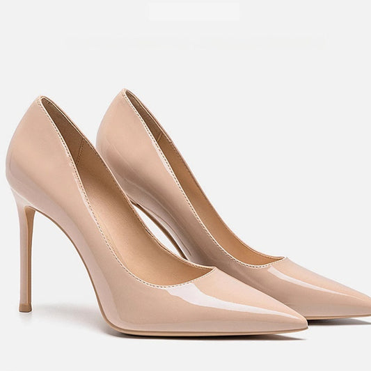 women's genuine leather stiletto heels