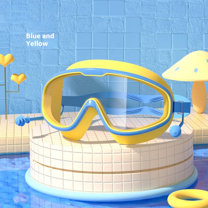large frame waterproof and fogproof swimming goggles