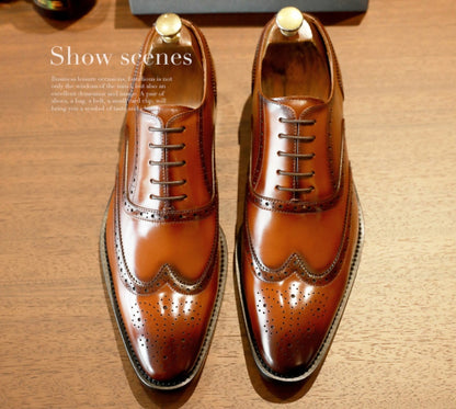 men's business formal leather shoes pointed toe casual