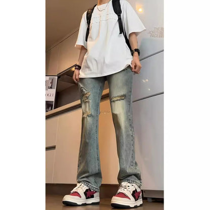 vintage loose ripped jeans
