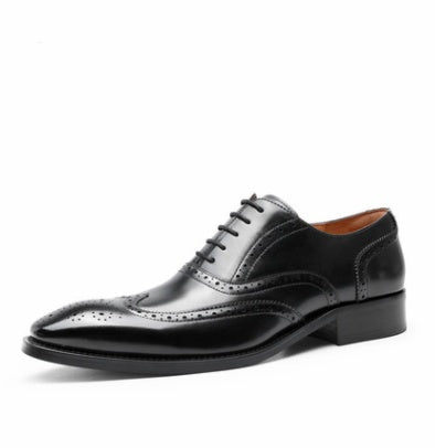 men's business formal leather shoes pointed toe casual