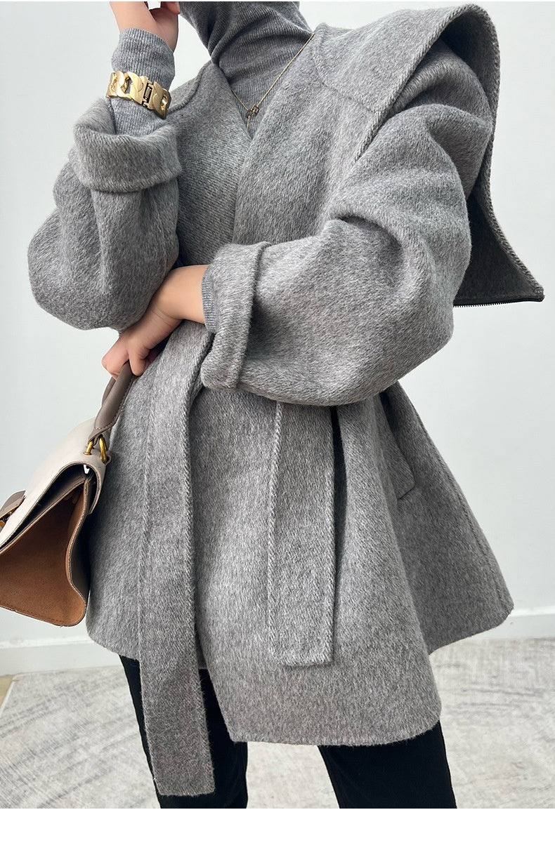 Thickened alpaca coat