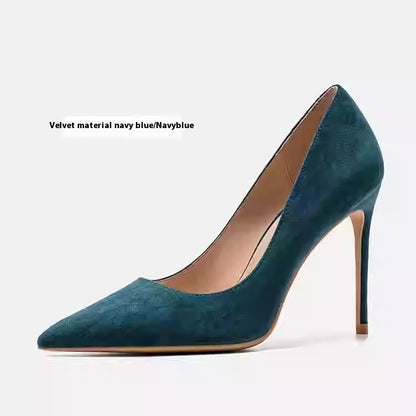 women's genuine leather stiletto heels