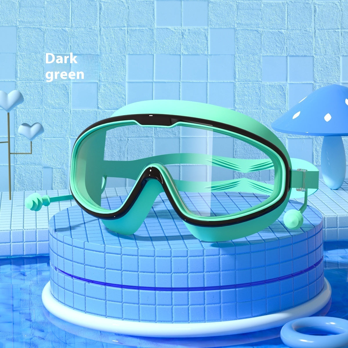 large frame waterproof and fogproof swimming goggles