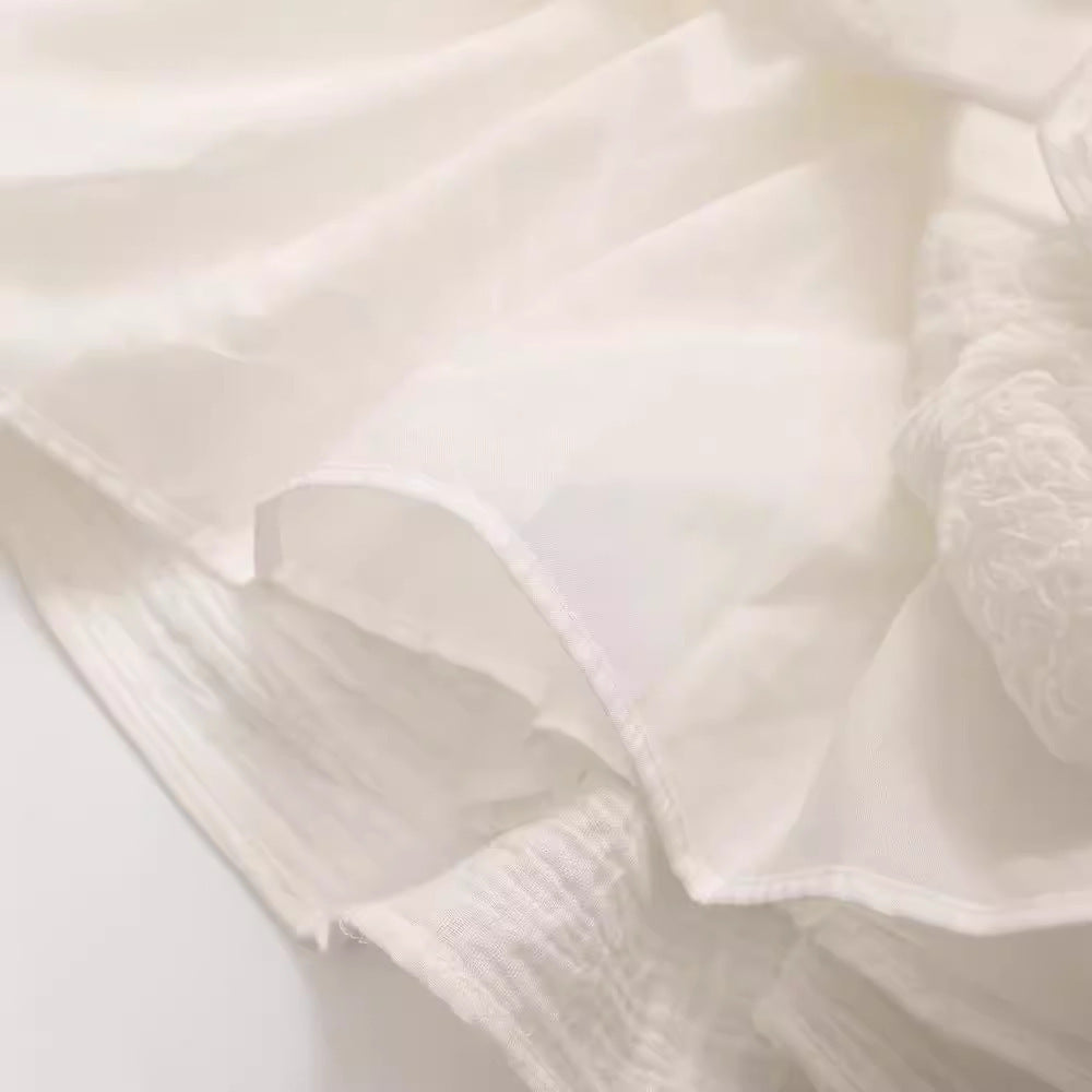 V-neck Layered Splicing Sling Short Dress