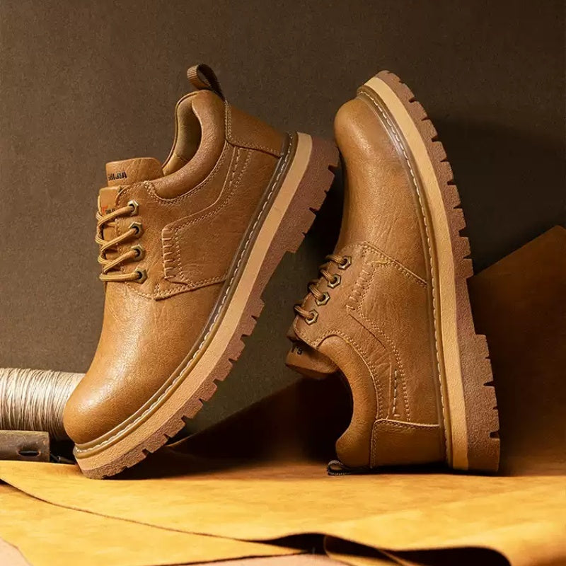 Spring and autumn retro casual men's leather shoes