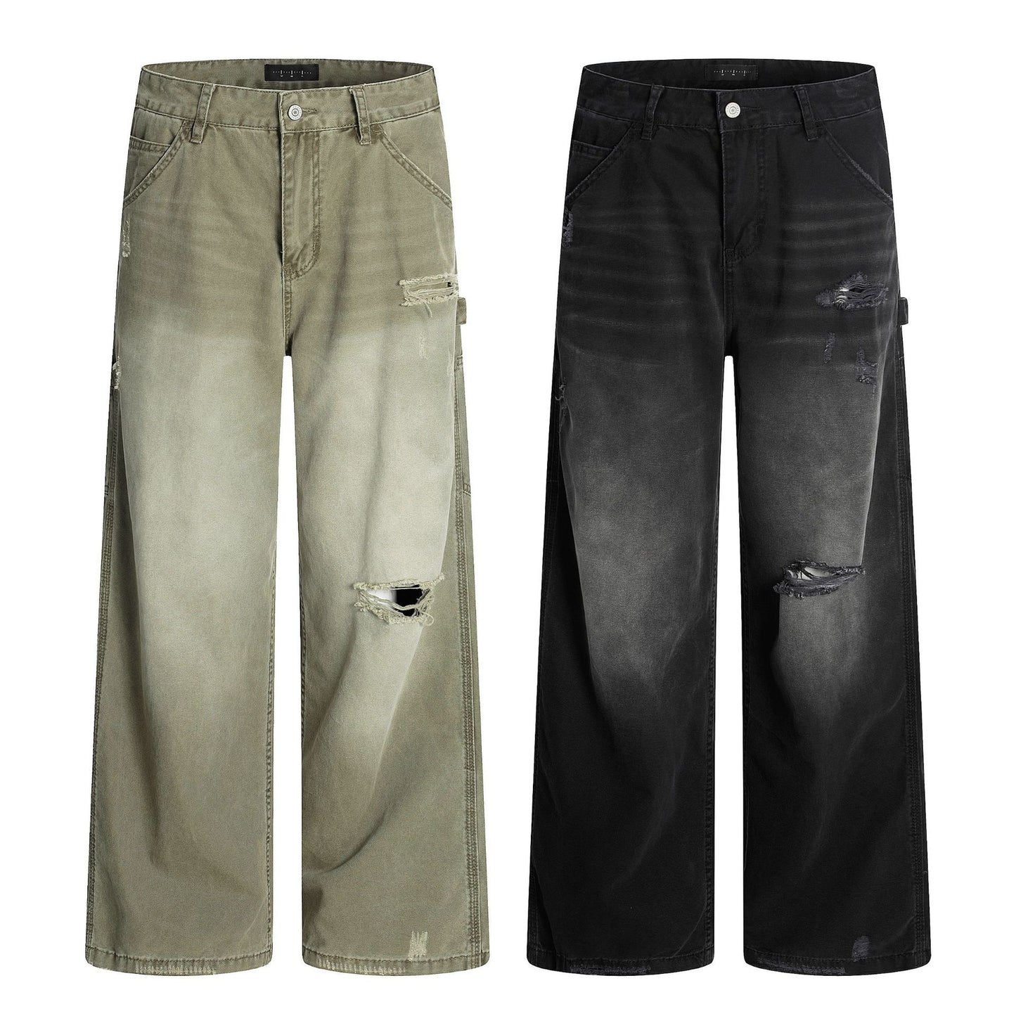 Retro Tattered Jeans Jeans